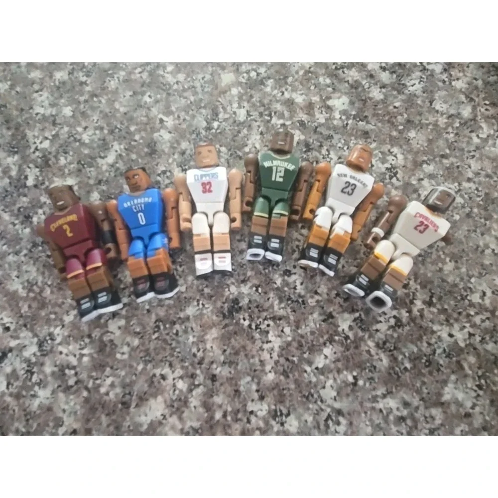 NBA‎ C3 Construction Basketball Figures Lot of 6 LeBron Kyrie Westbrook Loose